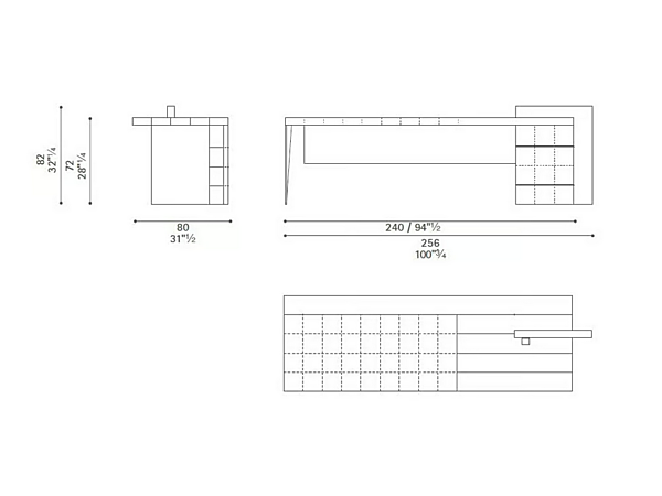 Rechteckiger Schreibtisch aus Holz mit Schubladen POLTRONA FRAU H O DESK Fabrik POLTRONA FRAU aus Italien. Foto №4
