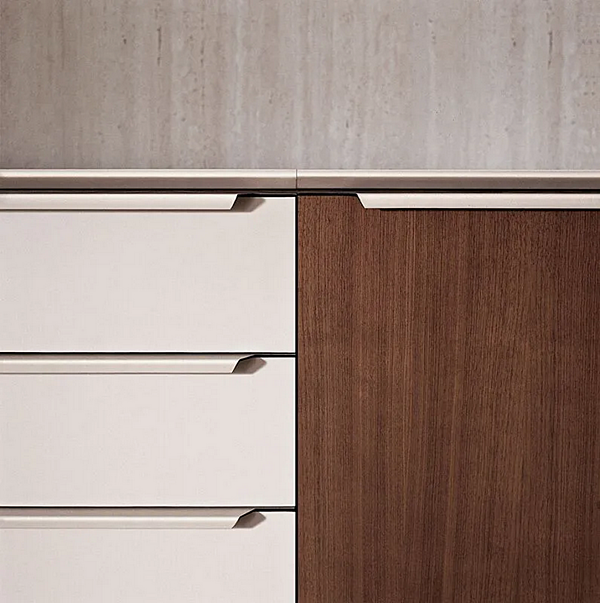 Niedrige Holz-Bürospeichereinheit mit Schubladen i 4 Mariani Paso Doble Fabrik i 4 Mariani aus Italien. Foto №7