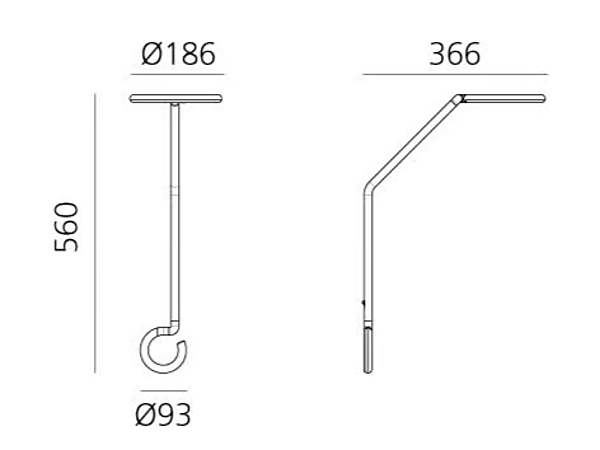 Metall Wandleuchte mit Rankenlicht Artemide 1567030A Fabrik Artemide aus Italien. Foto №10