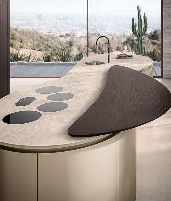 Küche Aster Cucine Domina Olmo Brown Opaco Fabrik Aster Cucine aus Italien. Foto №3