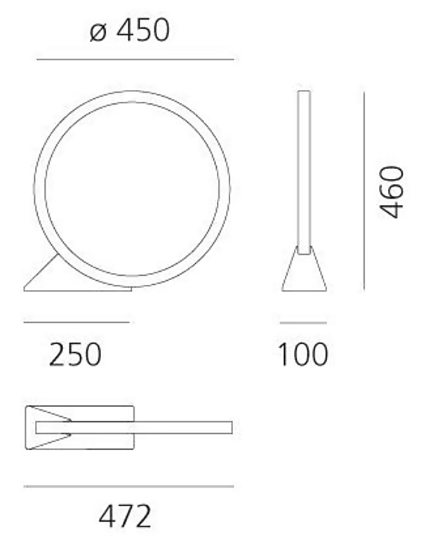 Stehlampe aus Aluminium mit LED Artemide O T071130, T071030, T071230 Fabrik Artemide aus Italien. Foto №19