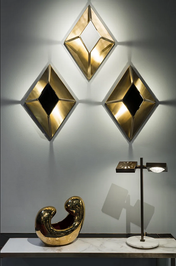 Wandleuchte aus Glas mit goldenen Akzenten MARIONI VIVIEN 02890 Fabrik MARIONI aus Italien. Foto №5