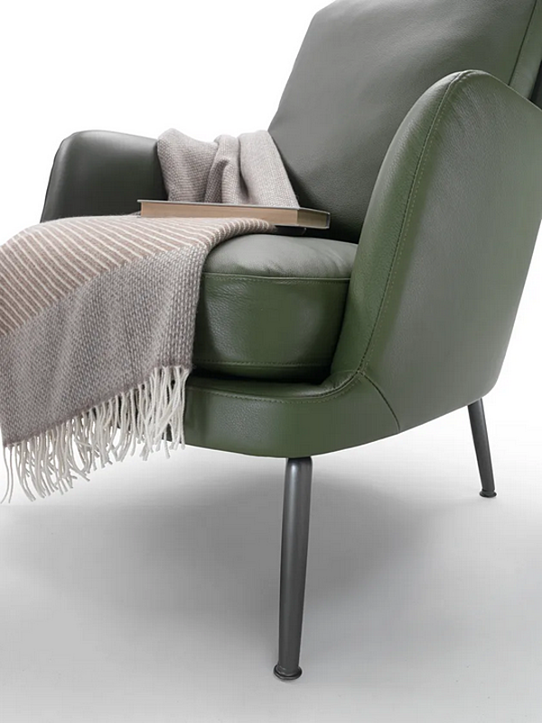 Lederarmchair mit Armlehnen FLEXFORM Marley Fabrik FLEXFORM aus Italien. Foto №6