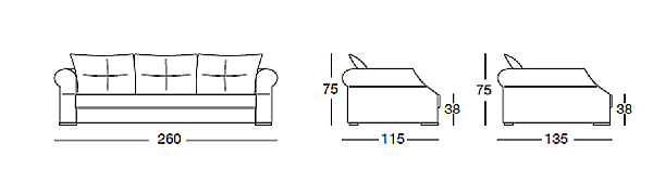 Sofa LONGHI (F. LLI LONGHI) W 516 Fabrik LONGHI (F.LLI LONGHI) aus Italien. Foto №3