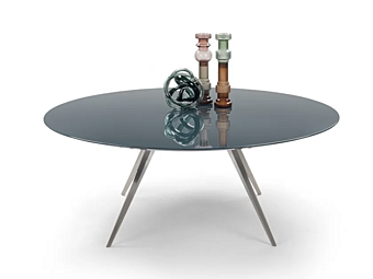 Runder Wohnzimmertisch aus Holz Zefiro FLEXFORM Fabrik FLEXFORM aus Italien