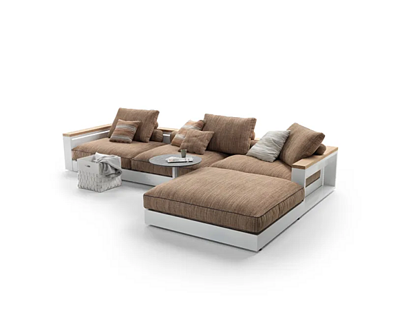 Ecksofa mit Chaiselongue aus Textil FLEXFORM Freeport Fabrik FLEXFORM aus Italien. Foto №4