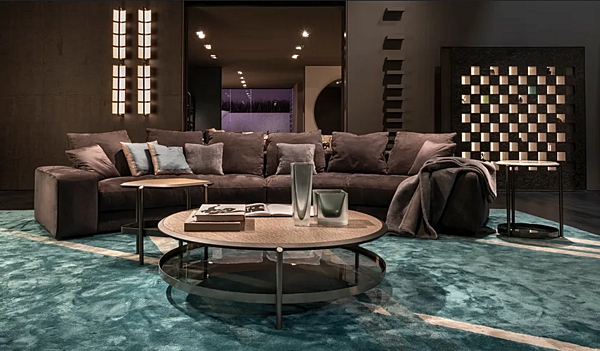 Ecksofa aus Stoff mit geschwungener Rückenlehne GIORGETTI Skyline Fabrik GIORGETTI aus Italien. Foto №2