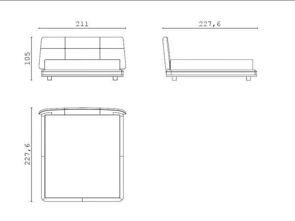 Doppelbett mit gepolsterter Rückenlehne CPRN HOMOOD Jackie Fabrik CPRN HOMOOD aus Italien. Foto №2