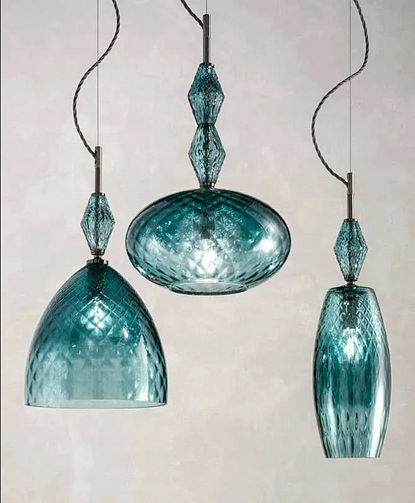 Kristall Pendelleuchte Mood Tris Euroluce Lampadari Fabrik EUROLUCE LAMPADARi aus Italien. Foto №3