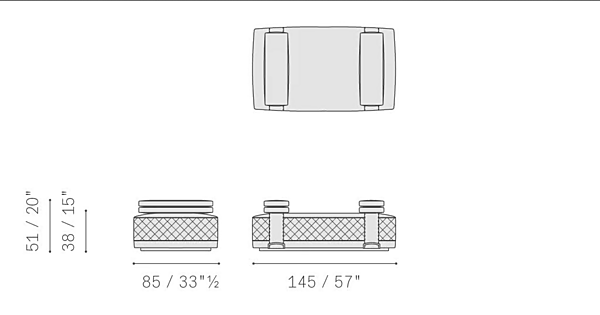Rechteckiger Lederpouf Grant POLTRONA FRAU Fabrik POLTRONA FRAU aus Italien. Foto №11