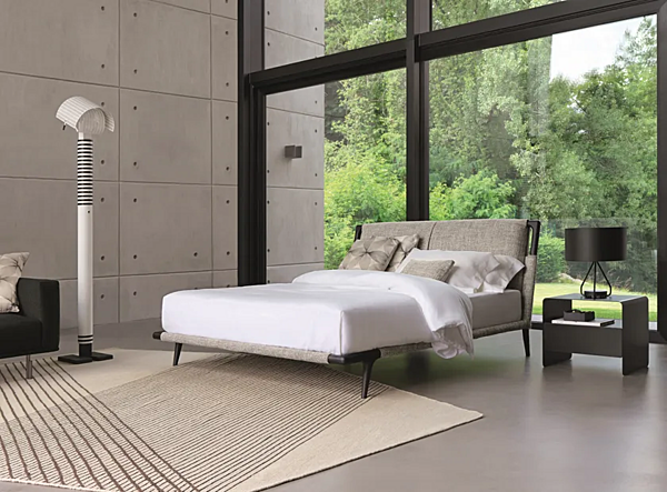 Doppelbett mit gepolstertem Kopfteil Flou Gaudi Fabrik Flou aus Italien. Foto №10
