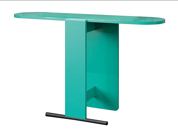 Ovaler Konsolentisch aus Holzfurnier Elefant CASAMILANO Fabrik CASAMILANO aus Italien. Foto №1