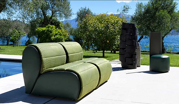 Modulares Gartenarmchair aus Stoff Flora Flou Fabrik Flou aus Italien. Foto №5