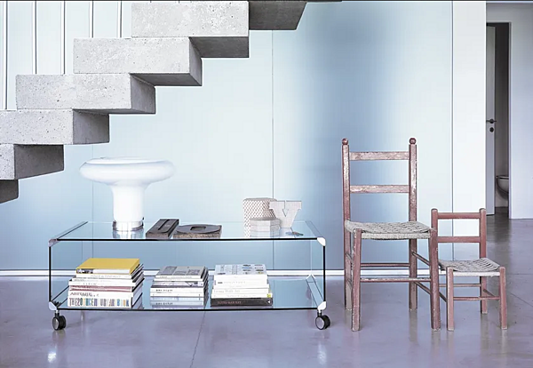 Kristall-Couchtisch mit Rollen Gallotti&Radice George 2 Fabrik Gallotti & Radice aus Italien. Foto №2