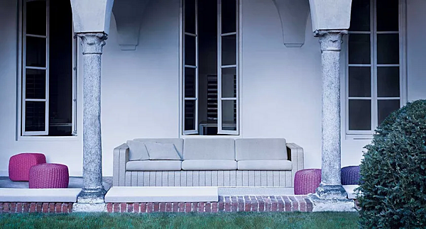 4-sitziges Gartensofa aus Stoffrahmen PAOLA LENTI Fabrik PAOLA LENTI aus Italien. Foto №5