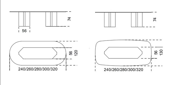 Ovaler Glastisch Akim von Gallotti&Radice Fabrik Gallotti & Radice aus Italien. Foto №5