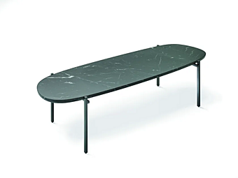 Ovaler Couchtisch aus Marmor Niobe 671 ZANOTTA Fabrik ZANOTTA aus Italien