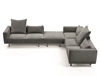 Modularer Ecksofa aus Stoff mit weicher Rückenlehne Flou Binario