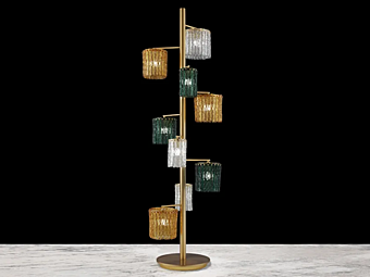 Glas Stehlampe Salix Glamour PT9 Euroluce Lampadari