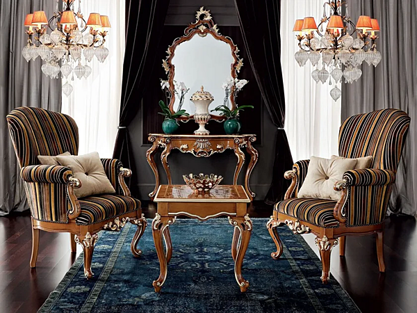 Quadratischer Couchtisch aus Massivholz Modenese Luxury Interiors 12628 Fabrik MODENESE GASTONE aus Italien. Foto №3