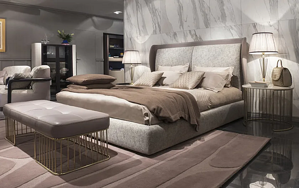 Doppelbett mit gepolsterter Rückwand aus Stoff FORMITALIA Louisiana Fabrik FORMITALIA aus Italien. Foto №5