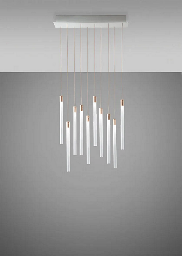 LED Pendelleuchte aus Borosilikatglas Tooby Fabbian Fabrik Fabbian aus Italien. Foto №3