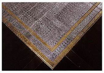 Teppich Gold & silver cocco