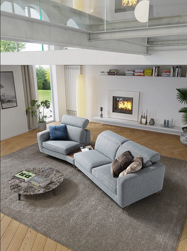 Ecksofa aus Stoff mit Couchtisch Leonardo 3-Sitzer Marinelli Home M1257 Fabrik Marinelli Home aus Italien. Foto №2