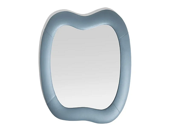 Wandspiegel mit Lederrahmen POLTRONA FRAU Squash Fabrik POLTRONA FRAU aus Italien. Foto №1