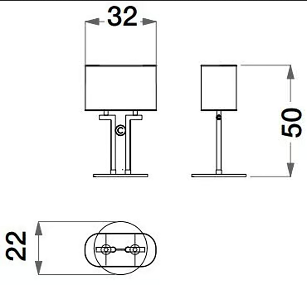 Tischlampe aus Metall Sesto Senso CPRN HOMOOD S588 Fabrik CPRN HOMOOD aus Italien. Foto №2