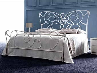 Doppelbett mit gepolsterter Rückenlehne aus Stoff CORTEZARI IRIS