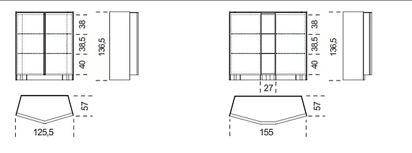 Holz Highboard mit Türen Gallotti&Radice Athus Fabrik Gallotti & Radice aus Italien. Foto №2