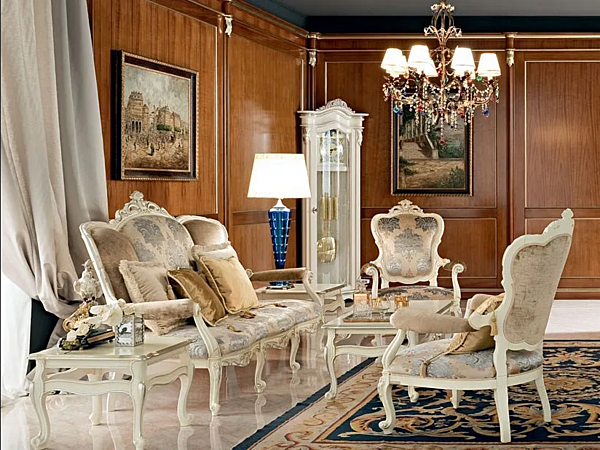 Drei-Sitzer Sofa mit gepolsterter Rückenlehne Modenese Luxury Interiors 13421 Fabrik MODENESE GASTONE aus Italien. Foto №3