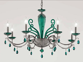Kristalllüster mit Swarovski-Kristallen und Makramee Euroluce Lampadari L8