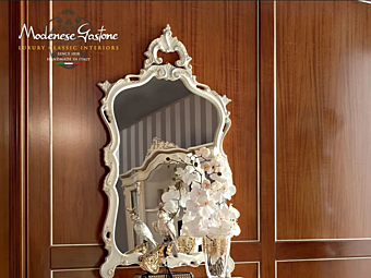 Rechteckiger Wandspiegel mit Rahmen Modenese Luxury Interiors 13682 Fabrik MODENESE GASTONE aus Italien