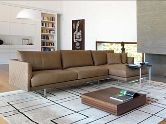 Eliot Ledersofa mit Chaiselong GYFORM Fabrik Gyform aus Italien