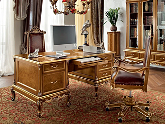 Rechteckiger Schreibtisch aus Massivholz mit Schubladen Modenese Luxury Interiors 12303