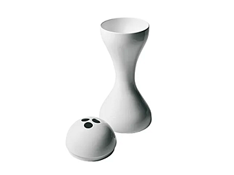 Vase aus weißem Porzellan Newson Cappellini PO_9369