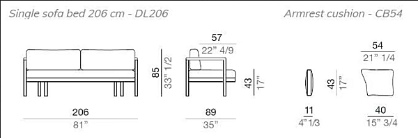 Stoffsofa mit abnehmbarem Bezug Zweisitzer Mussi Fabrik MUSSI aus Italien. Foto №6