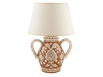 Handgefertigte Tischlampe aus Keramik Scalfito L_Antica Deruta SC/35/L/40