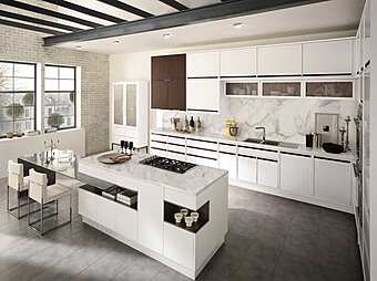 Küche mit Insel und integrierten Griffen ASTER CUCINE Timeline Küche mit Insel und integrierten Griffen ASTER CUCINE Timeline Fabrik Aster Cucine aus Italien