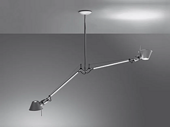 Pendelleuchte aus Aluminium mit schwenkbarem Design Tolomeo Due Bracci Artemide A036400