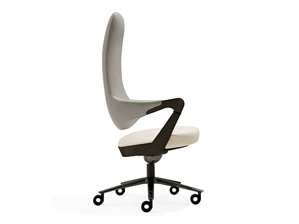Leder Executive Chair mit Armlehnen und Rollen GIORGETTI Springer 52840, 52841, 52845, 52846 Fabrik GIORGETTI aus Italien. Foto №1