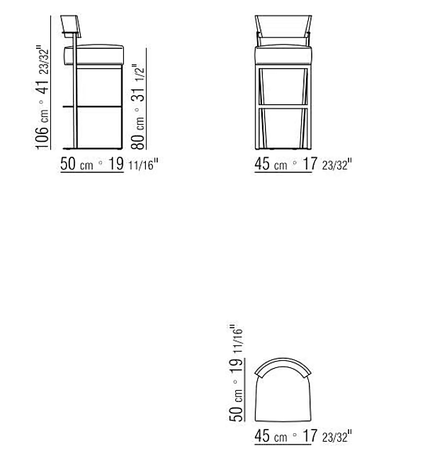 Hochgepolsterter Hocker mit Rückenlehne FLEXFORM MORGAN Fabrik FLEXFORM aus Italien. Foto №4