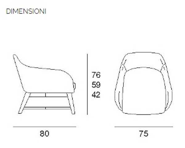 Sessel PACINI & CAPPELLINI 5322 Fabrik PACINI & CAPPELLINI aus Italien. Foto №3