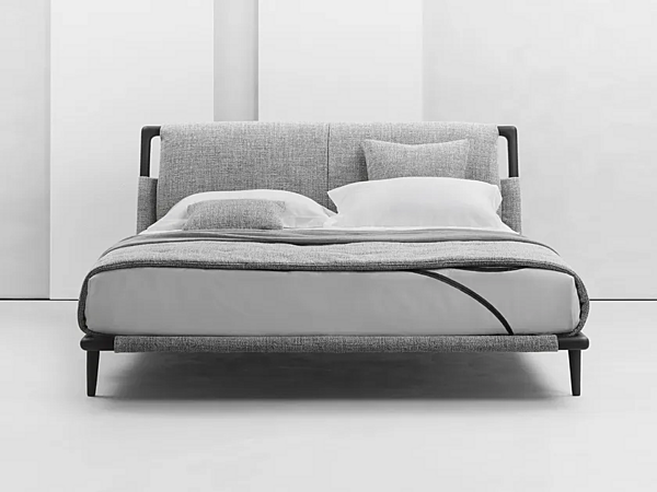 Doppelbett mit gepolstertem Kopfteil Flou Gaudi Fabrik Flou aus Italien. Foto №12