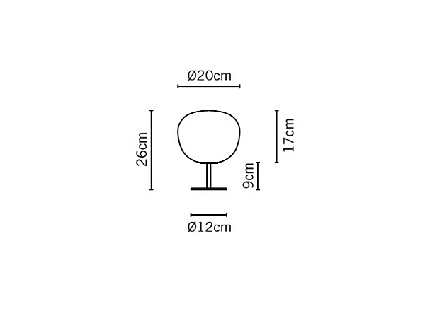 Glas Tischlampe Lumi Mochi Fabbian Fabrik Fabbian aus Italien. Foto №4