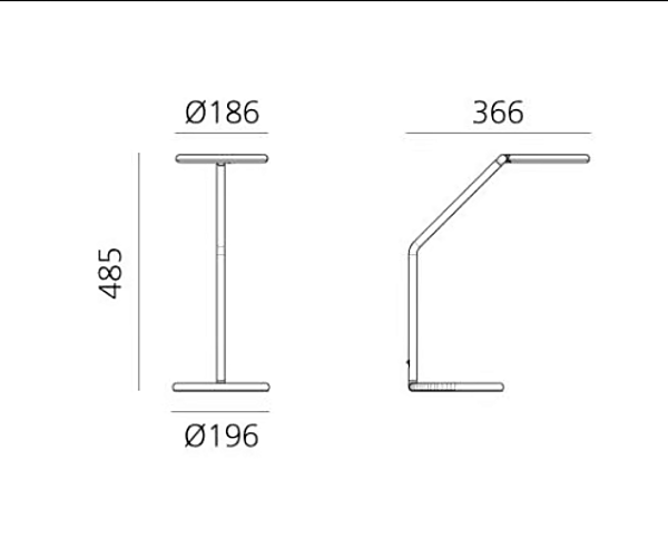 Einstellbare Tischlampe aus Metall Artemide Vine Light 1564030A, 1564030IN2A Fabrik Artemide aus Italien. Foto №27