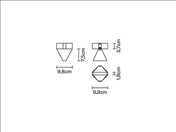LED-Deckenlampe aus Kristall Fabbian Tripla Fabrik Fabbian aus Italien. Foto №5