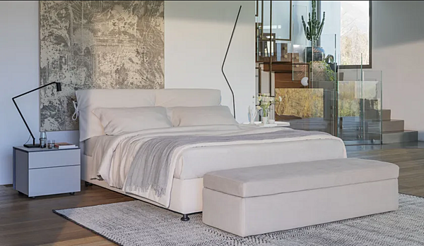 Doppelbett mit abnehmbarem Bezug Nathalie Flou Fabrik Flou aus Italien. Foto №2
